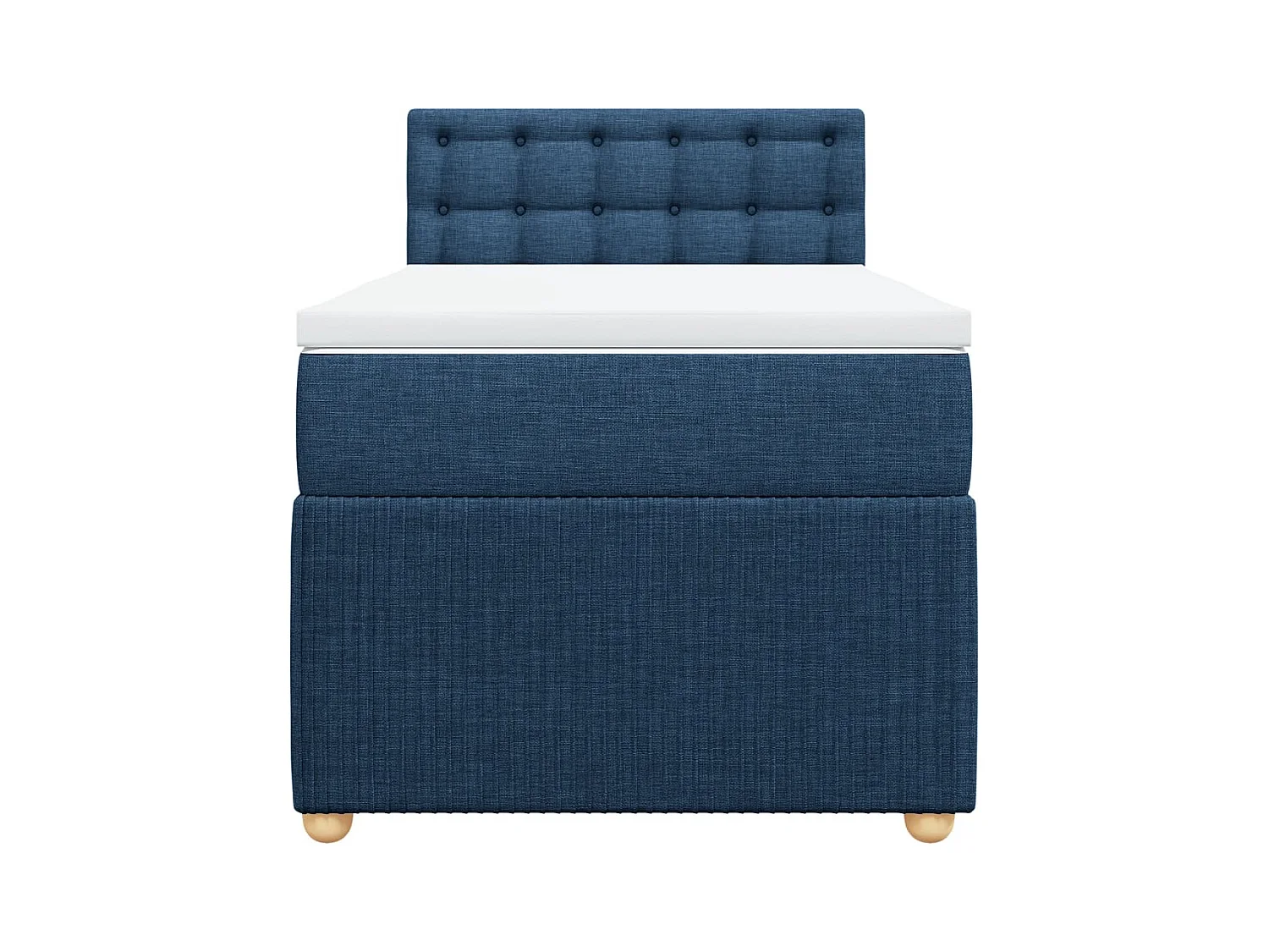 Cama com molas/colchão 100x200 cm tecido azul