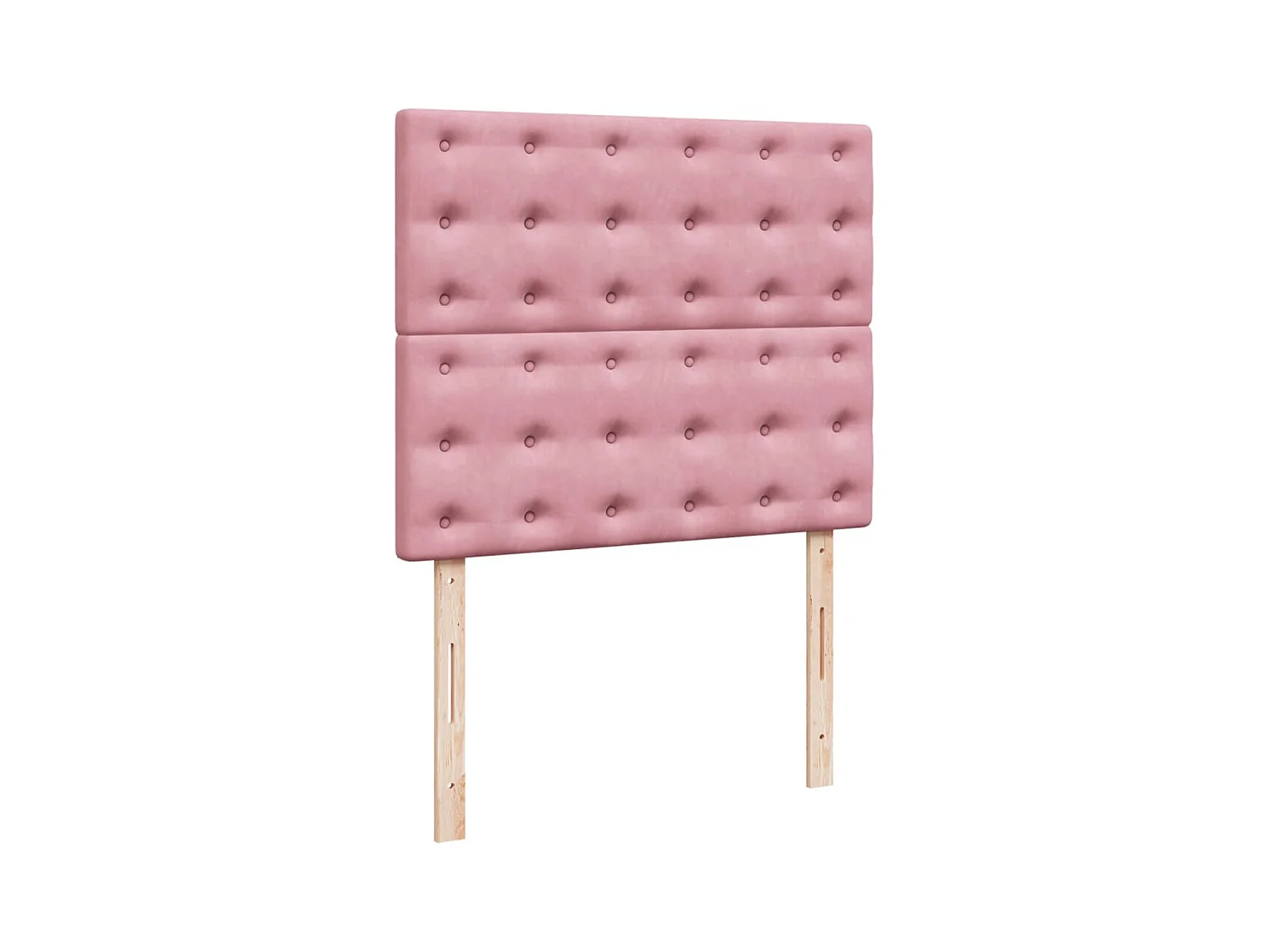 Sommier à lattes de lit avec matelas rose 120x190 cm velours