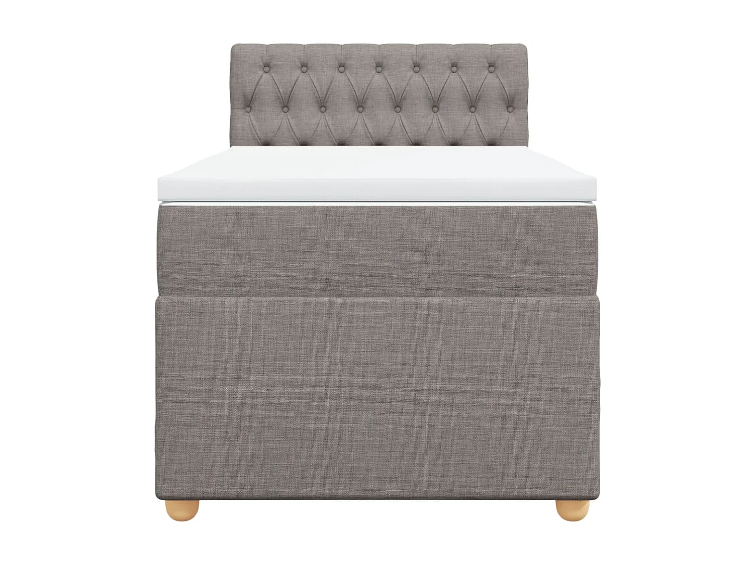 Sommier à lattes de lit avec matelas Taupe 90x200 cm Tissu