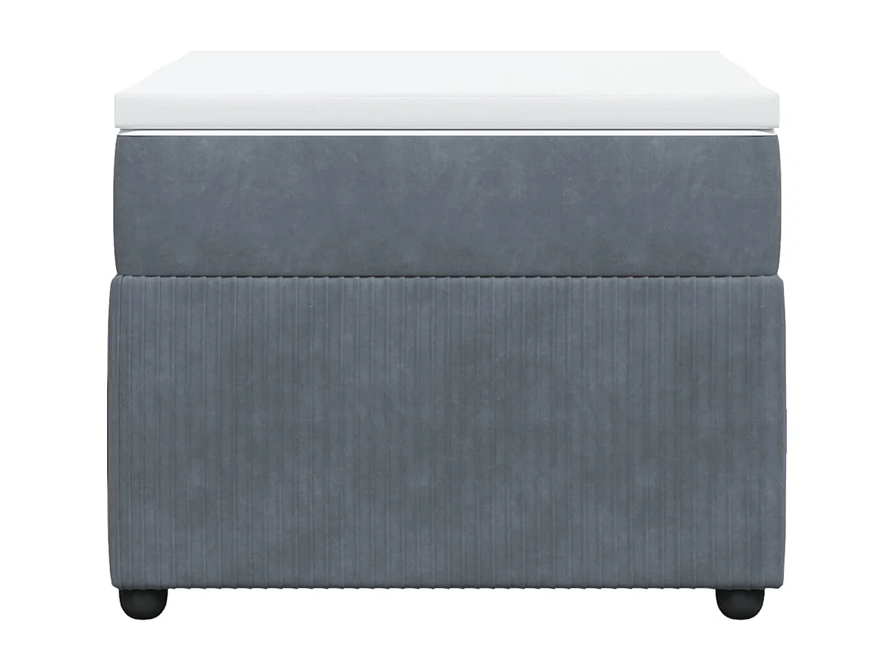 Sommier à lattes de lit et matelas Gris foncé 90x200 cm Velours