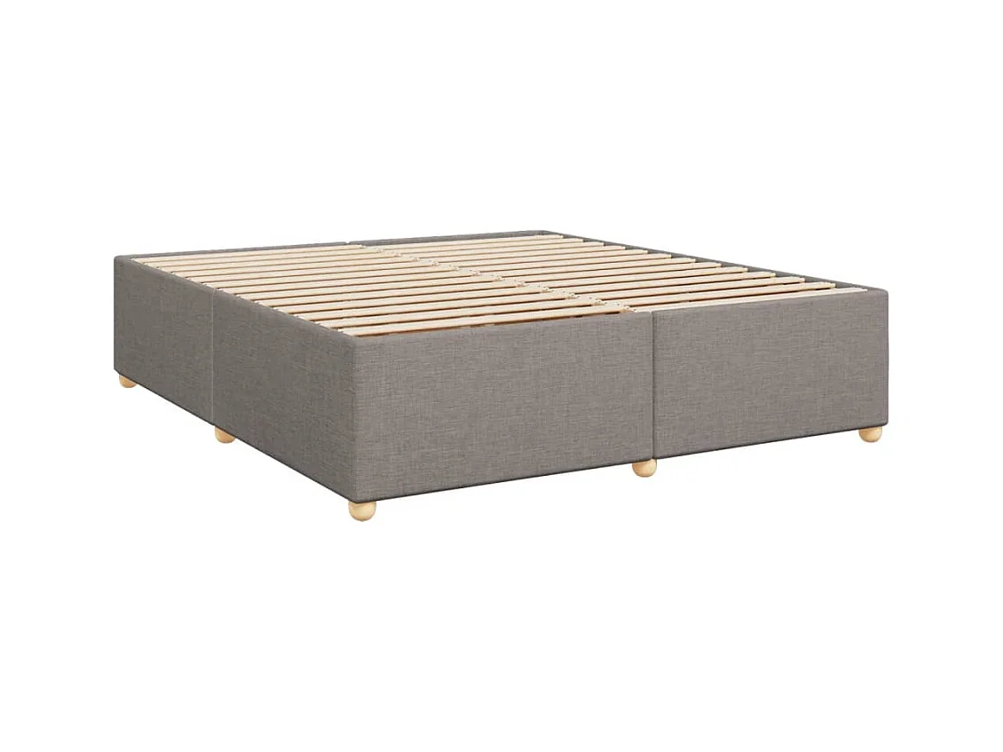 Sommier à lattes de lit avec matelas Taupe 200x200 cm Tissu