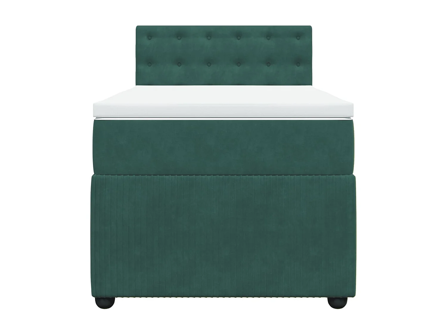 Boxspring met matras fluweel donkergroen 90x190 cm