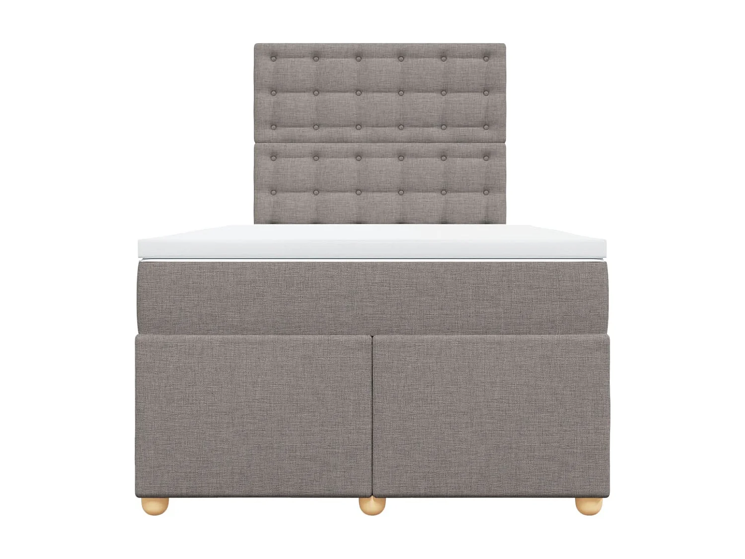 Sommier à lattes de lit avec matelas taupe 120x190 cm tissu