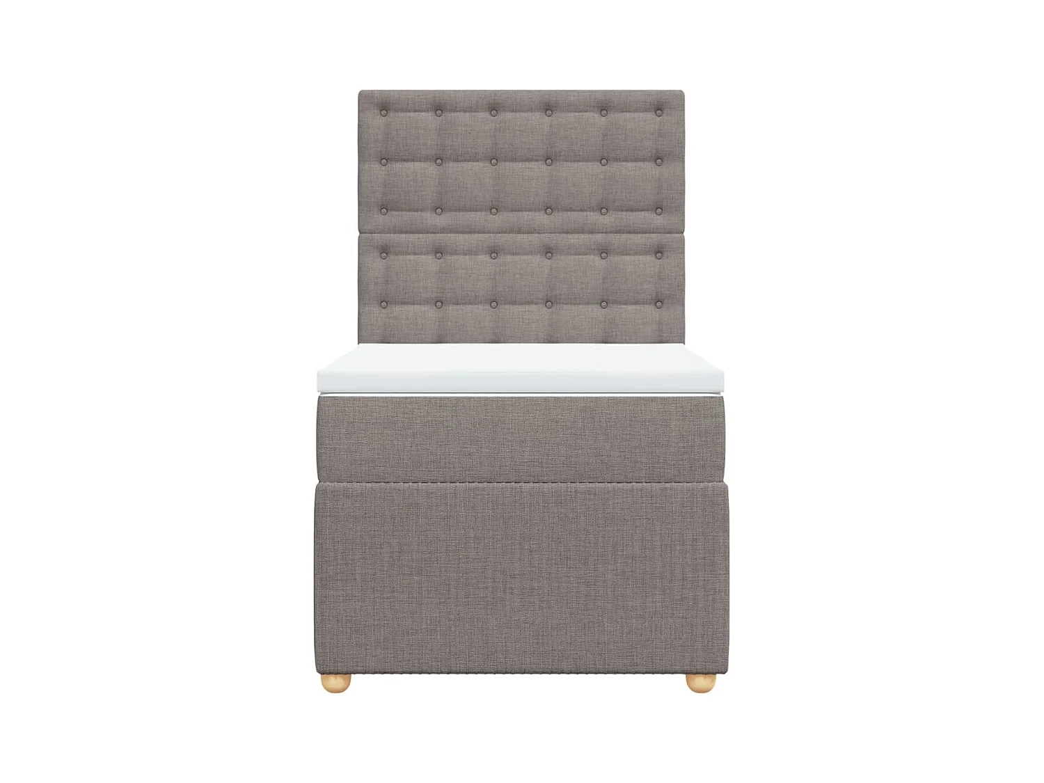 Sommier à lattes de lit avec matelas Taupe 80x200 cm Tissu