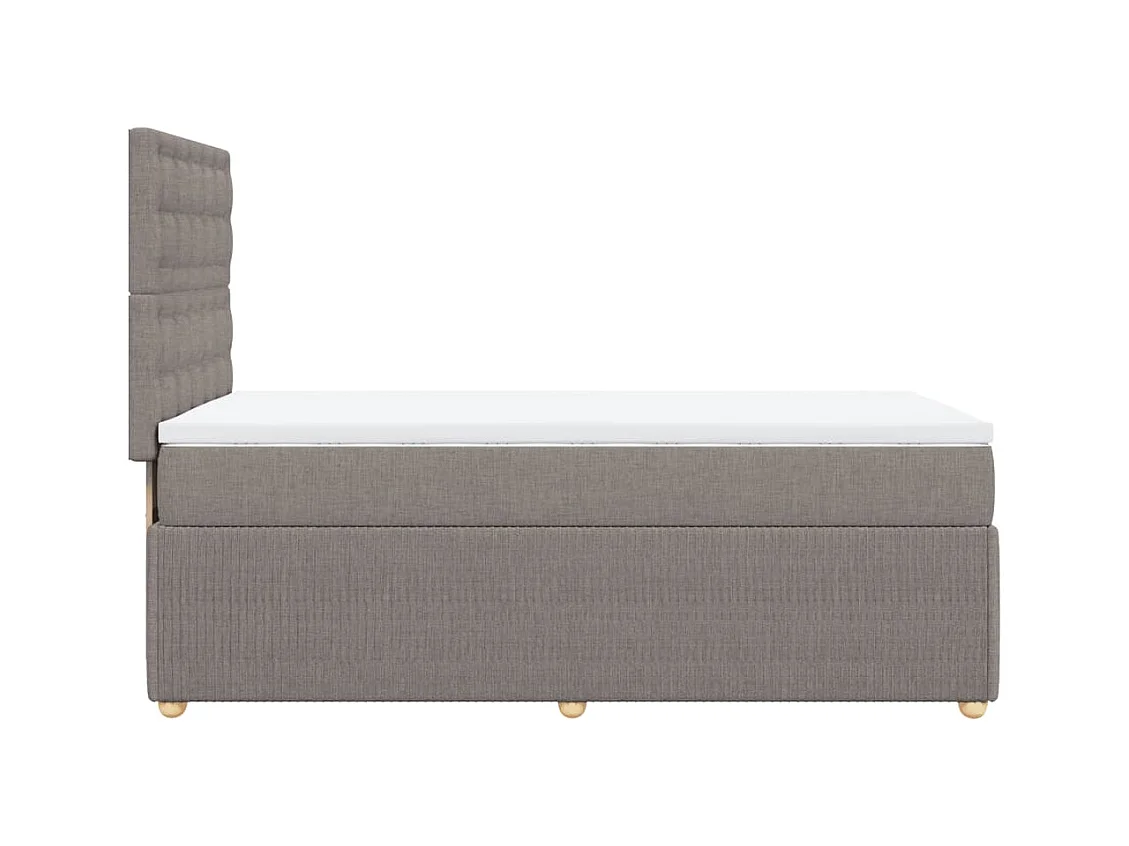 Sommier à lattes de lit avec matelas Taupe 80x200 cm Tissu