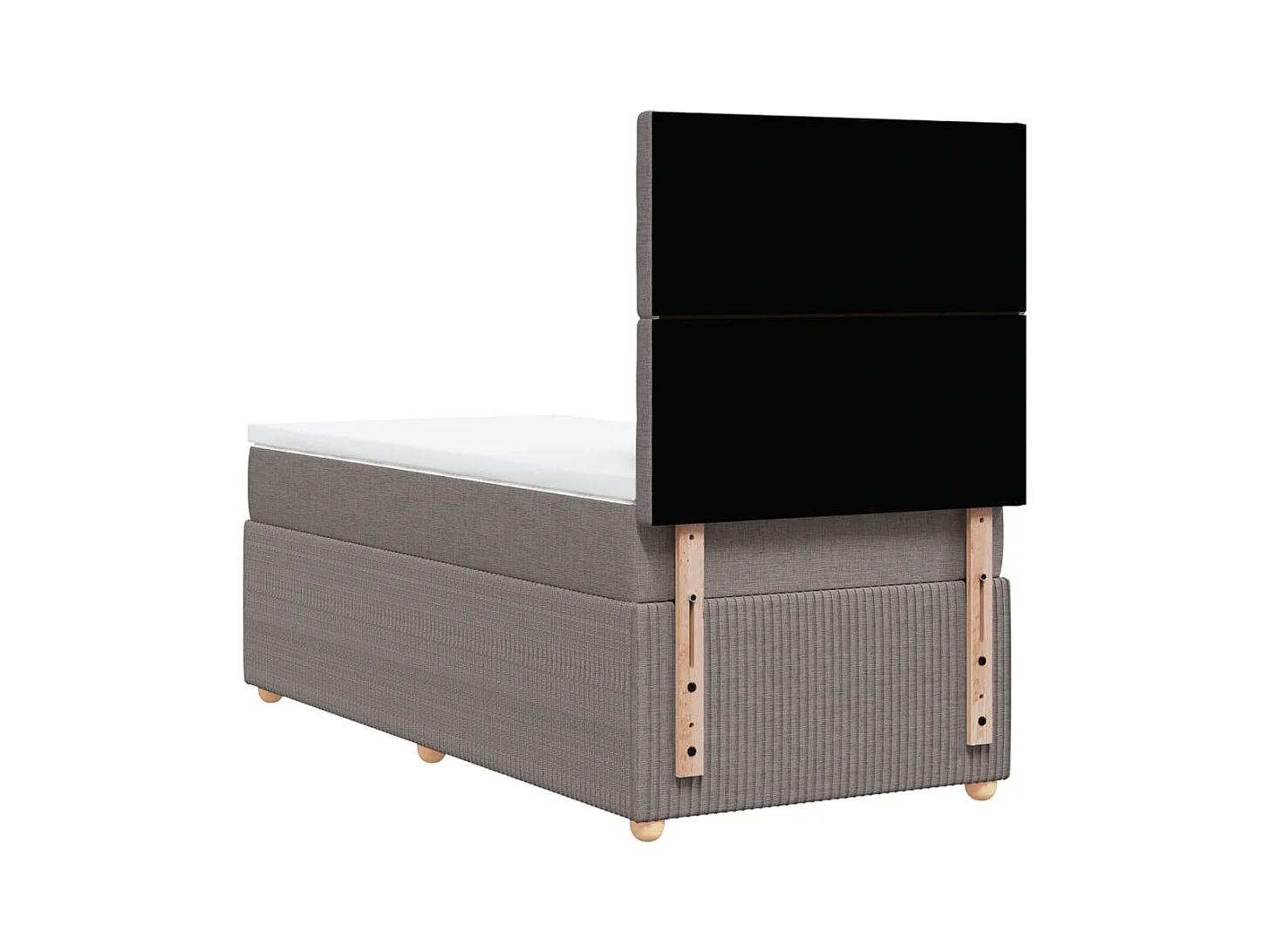 Sommier à lattes de lit avec matelas Taupe 80x200 cm Tissu