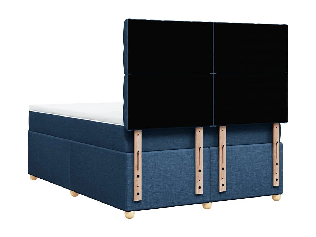 Sommier à lattes de lit avec matelas Bleu 140x200 cm Tissu