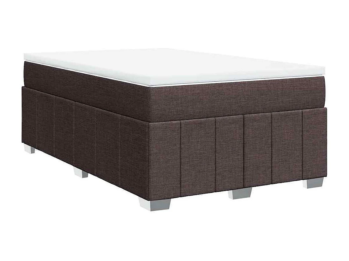 Sommier à lattes de lit avec matelas Marron foncé 120x200 cm