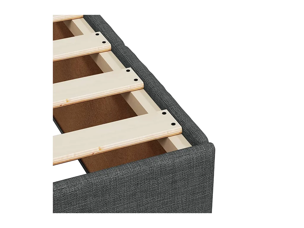 Sommier à lattes de lit avec matelas Gris foncé 80x200 cm Tissu