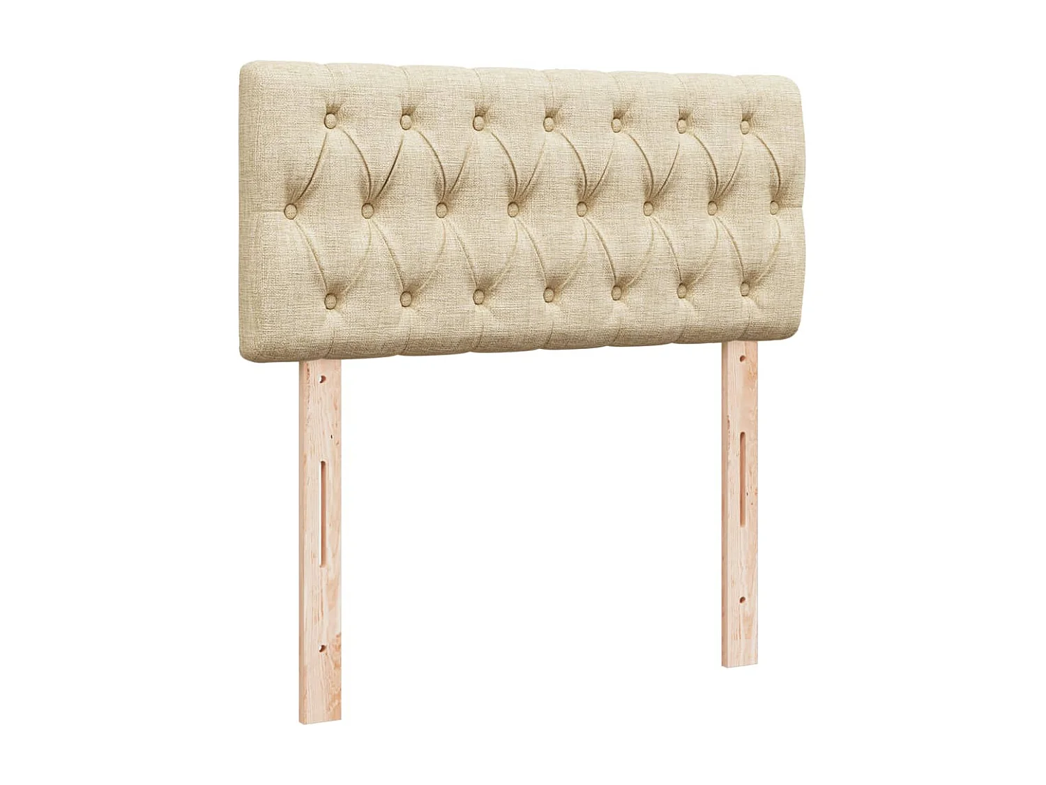 Sommier à lattes de lit avec matelas Crème 90x200 cm Tissu