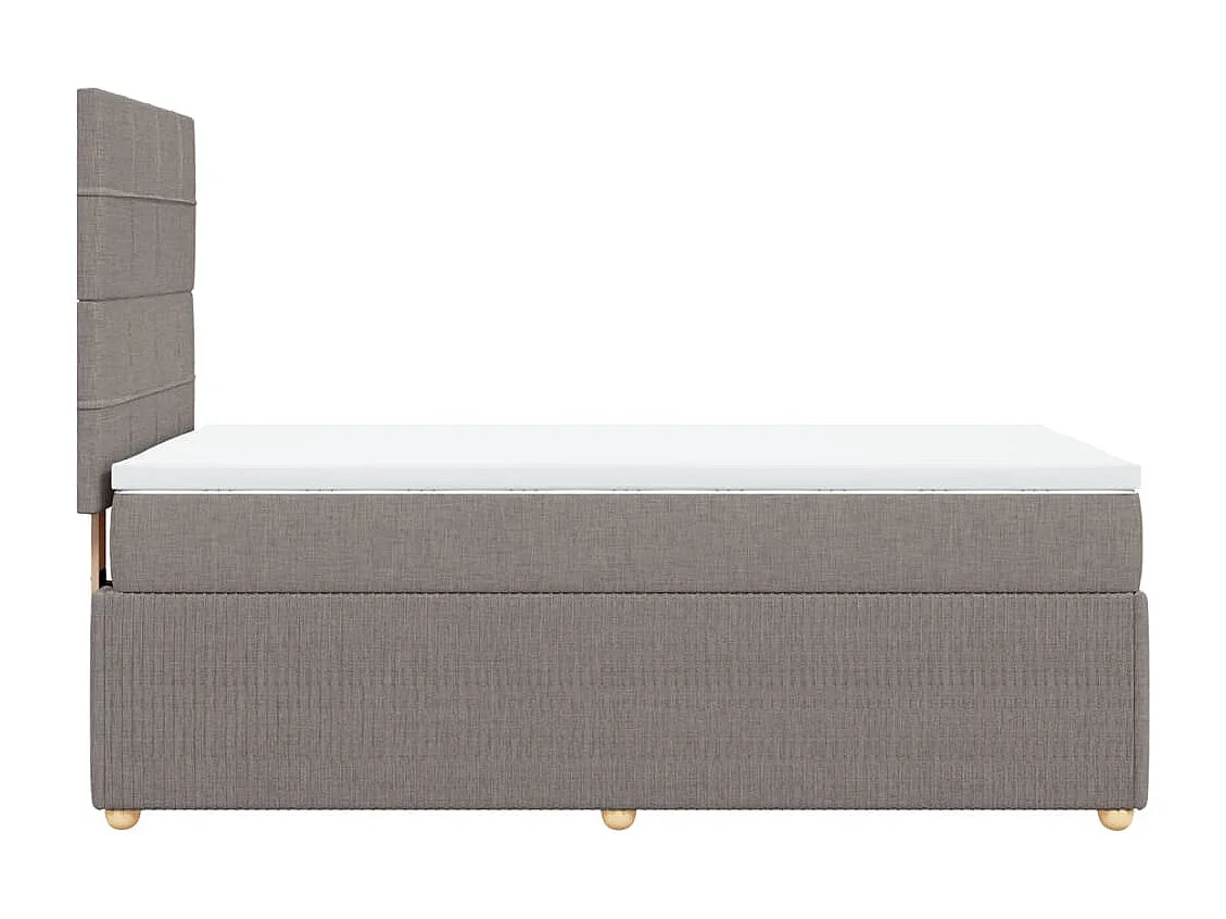 Sommier à lattes de lit avec matelas Taupe 100x200 cm Tissu