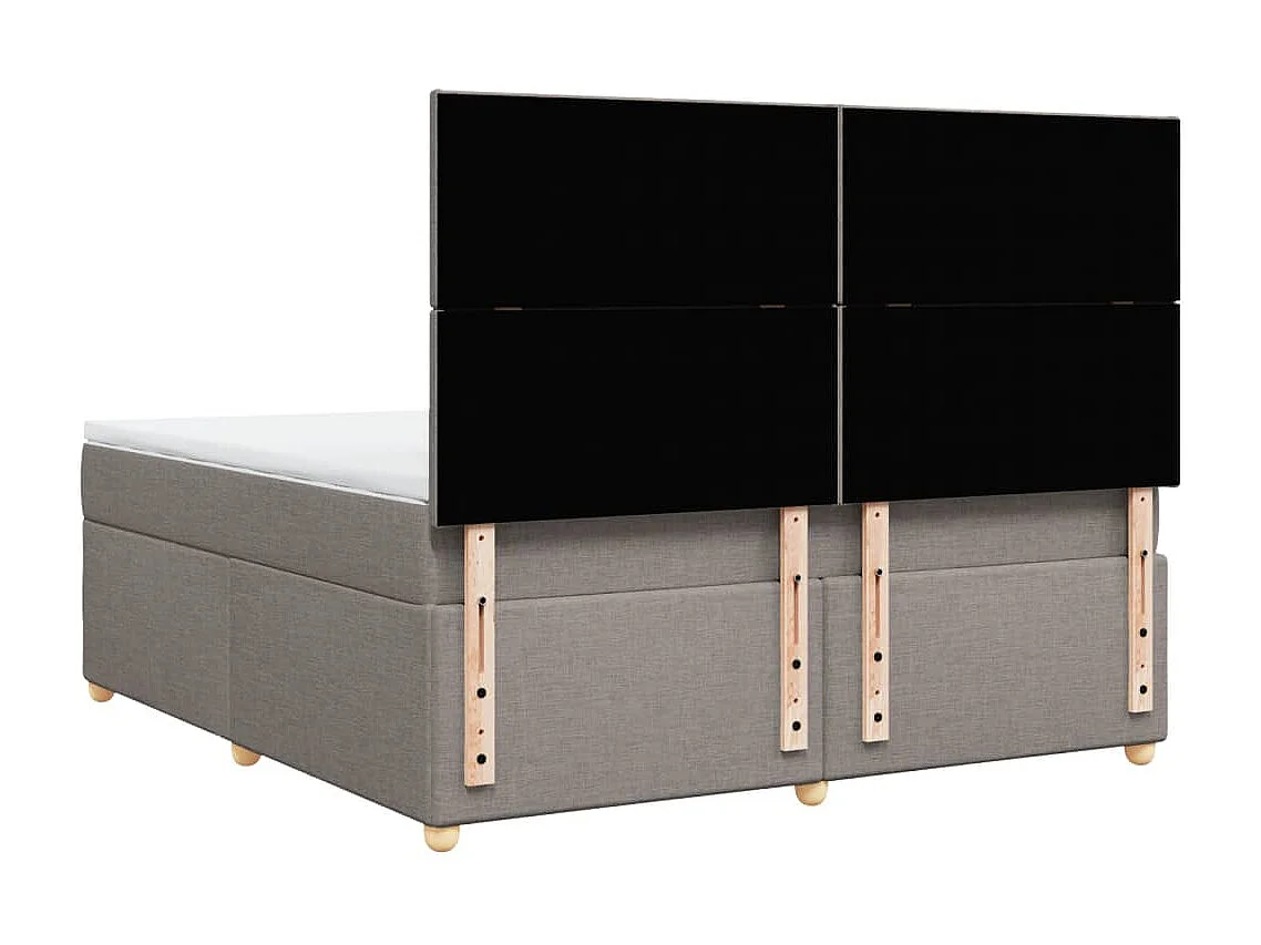 Sommier à lattes de lit avec matelas Taupe 180x200 cm Tissu