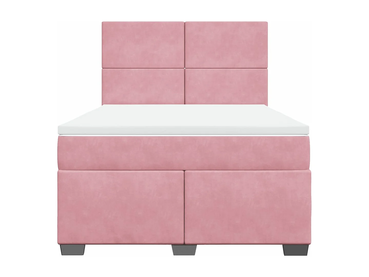 Sommier à lattes de lit avec matelas Rose 140x200 cm Velours