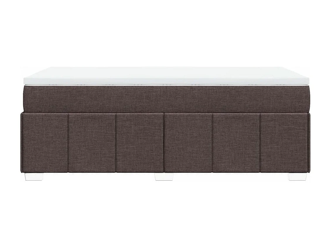 Boxspring met matras stof donkerbruin 90x190 cm