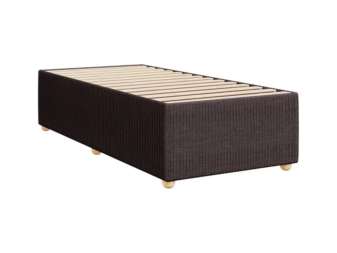 Sommier à lattes de lit avec matelas Marron foncé 90x190 cm