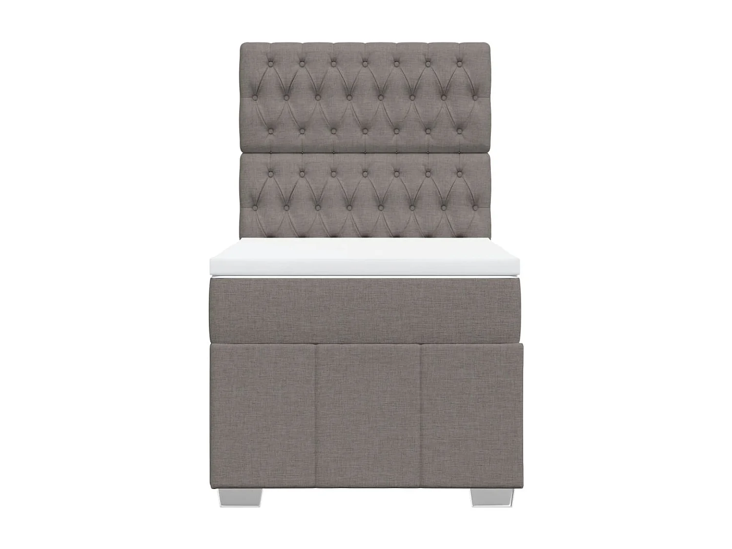 Boxspring met matras stof taupe 90x200 cm