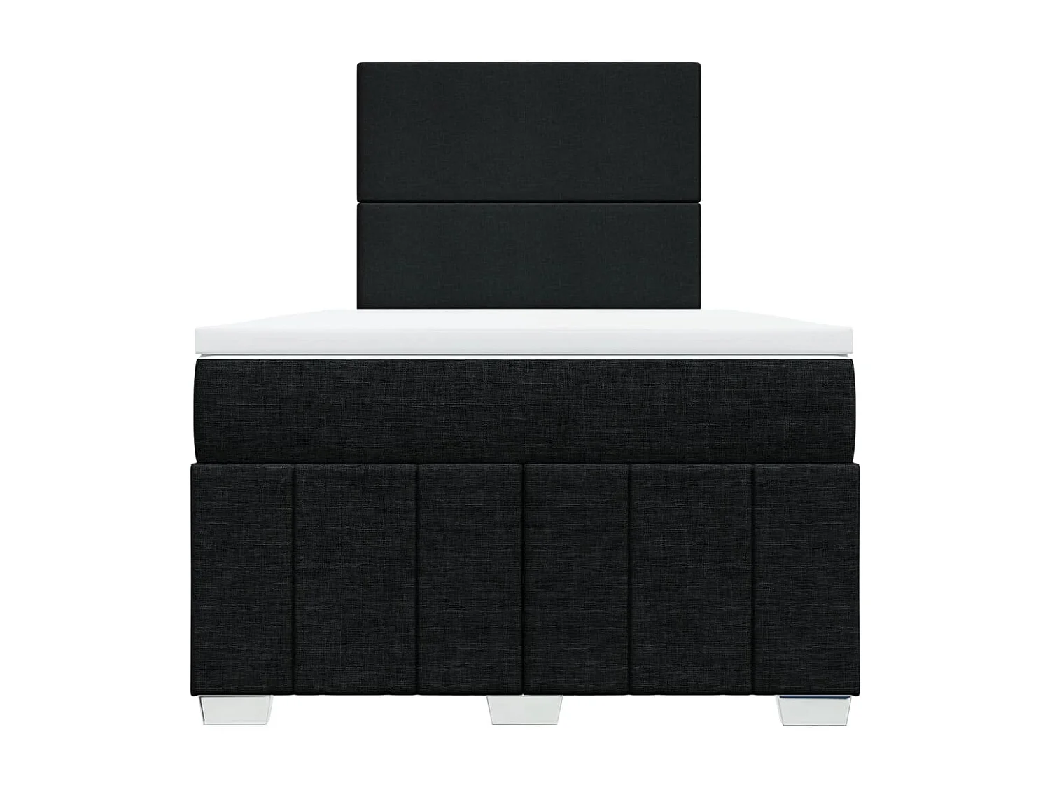 Sommier à lattes de lit avec matelas Noir 120x200 cm Tissu