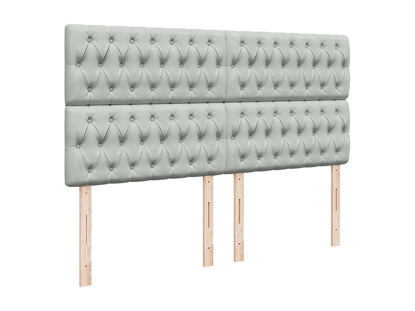 Sommier à lattes de lit et matelas Gris clair 180x200cm Velours