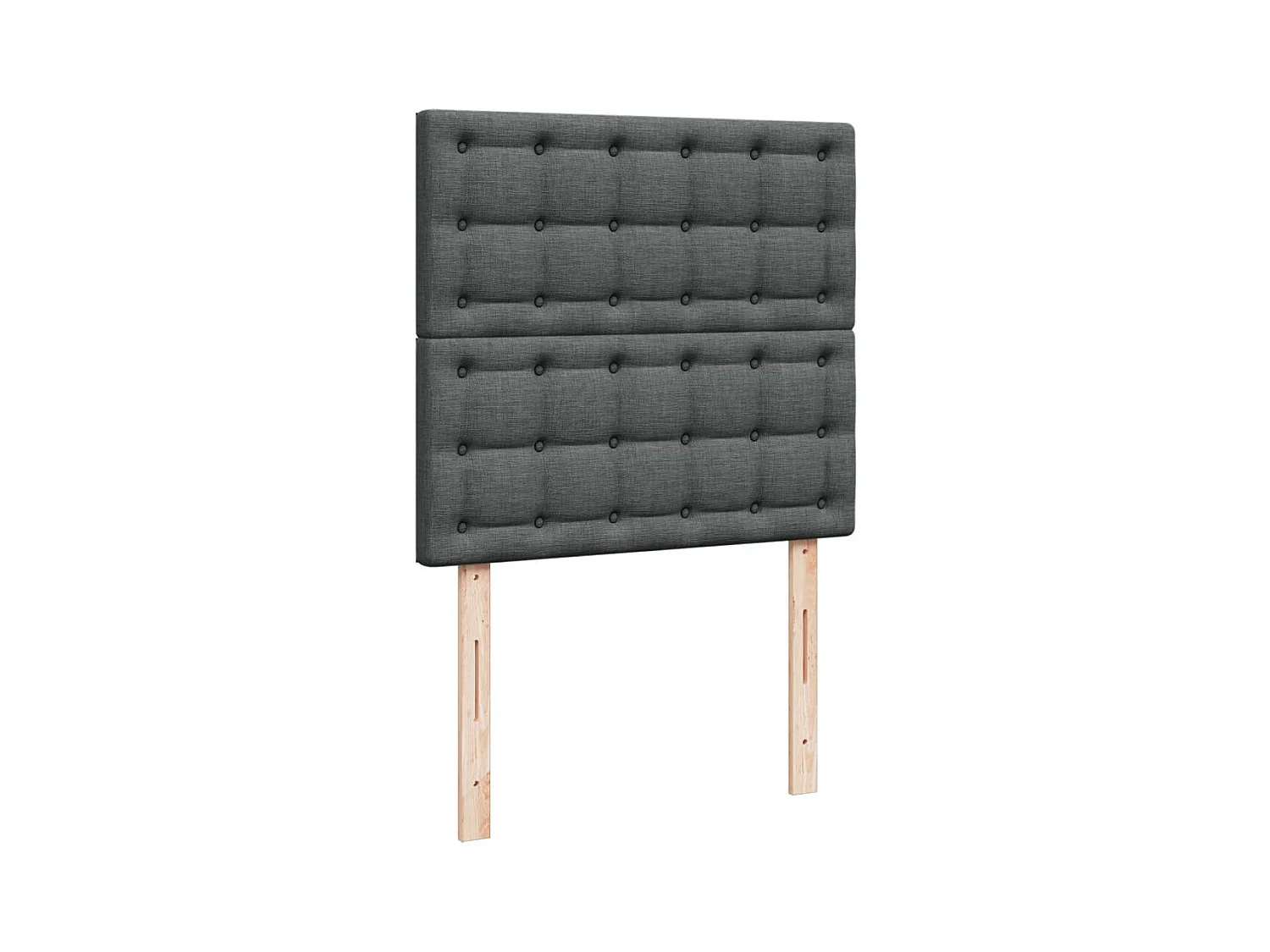 Sommier à lattes de lit avec matelas Gris foncé 80x200 cm Tissu