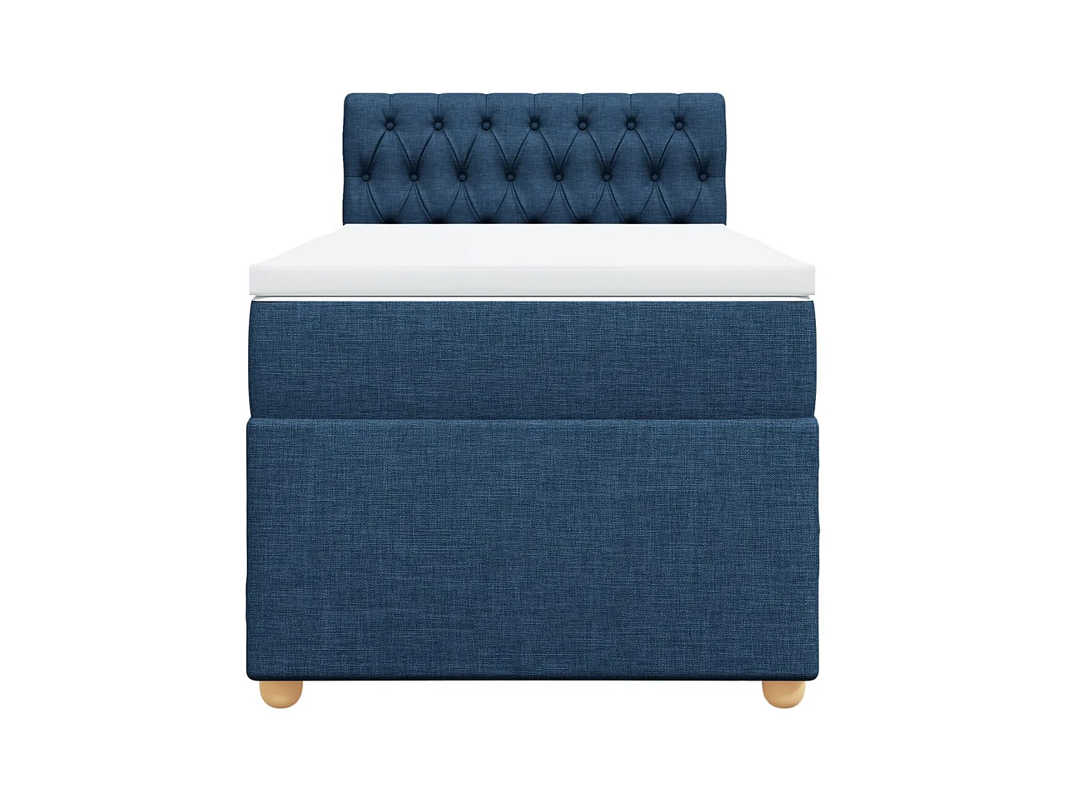 Cama com molas/colchão 100x200 cm tecido azul