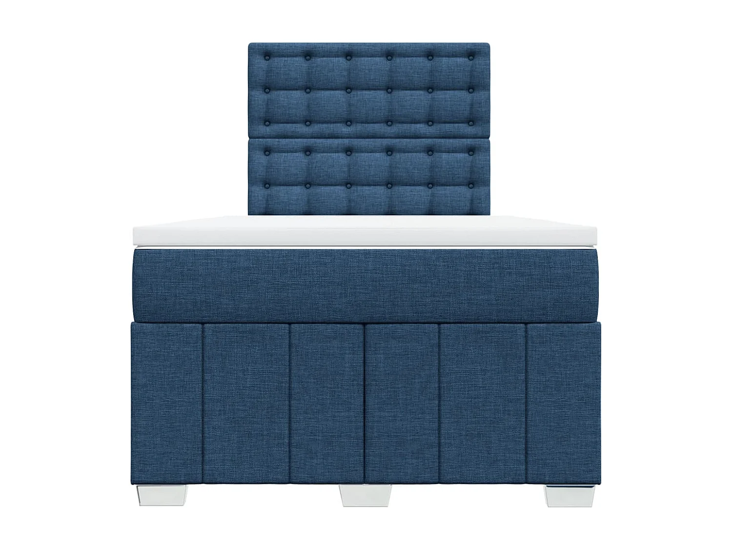 Boxspring met matras stof blauw 120x190 cm