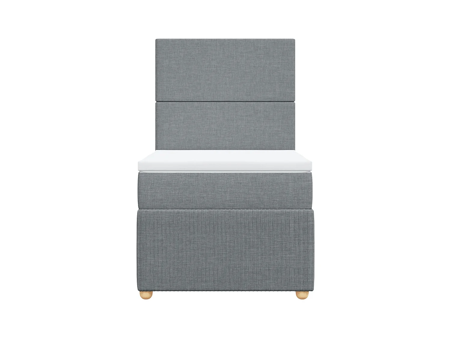 Sommier à lattes de lit avec matelas Gris clair 90x200 cm Tissu