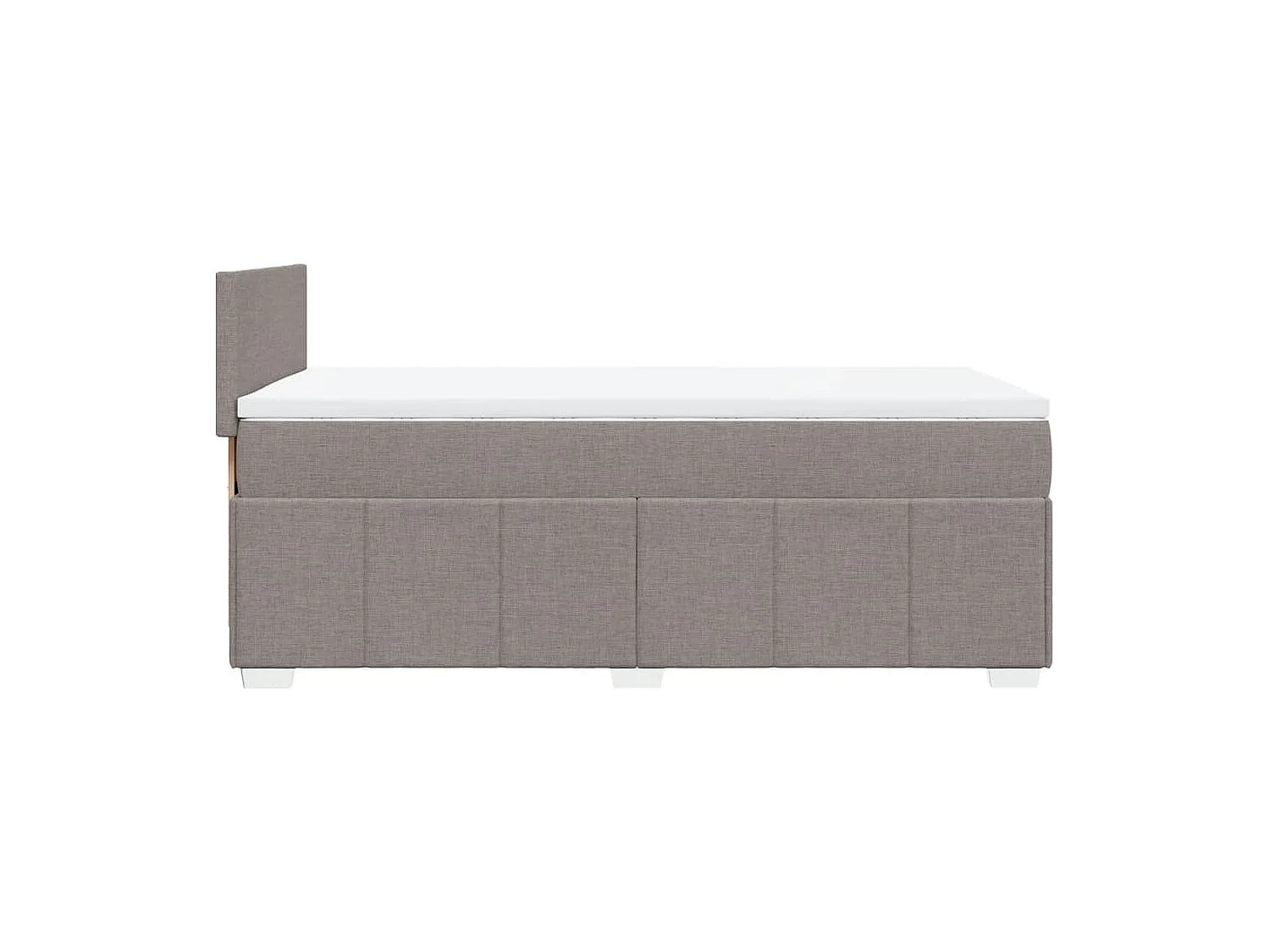 Sommier à lattes de lit avec matelas Taupe 100x200 cm Tissu