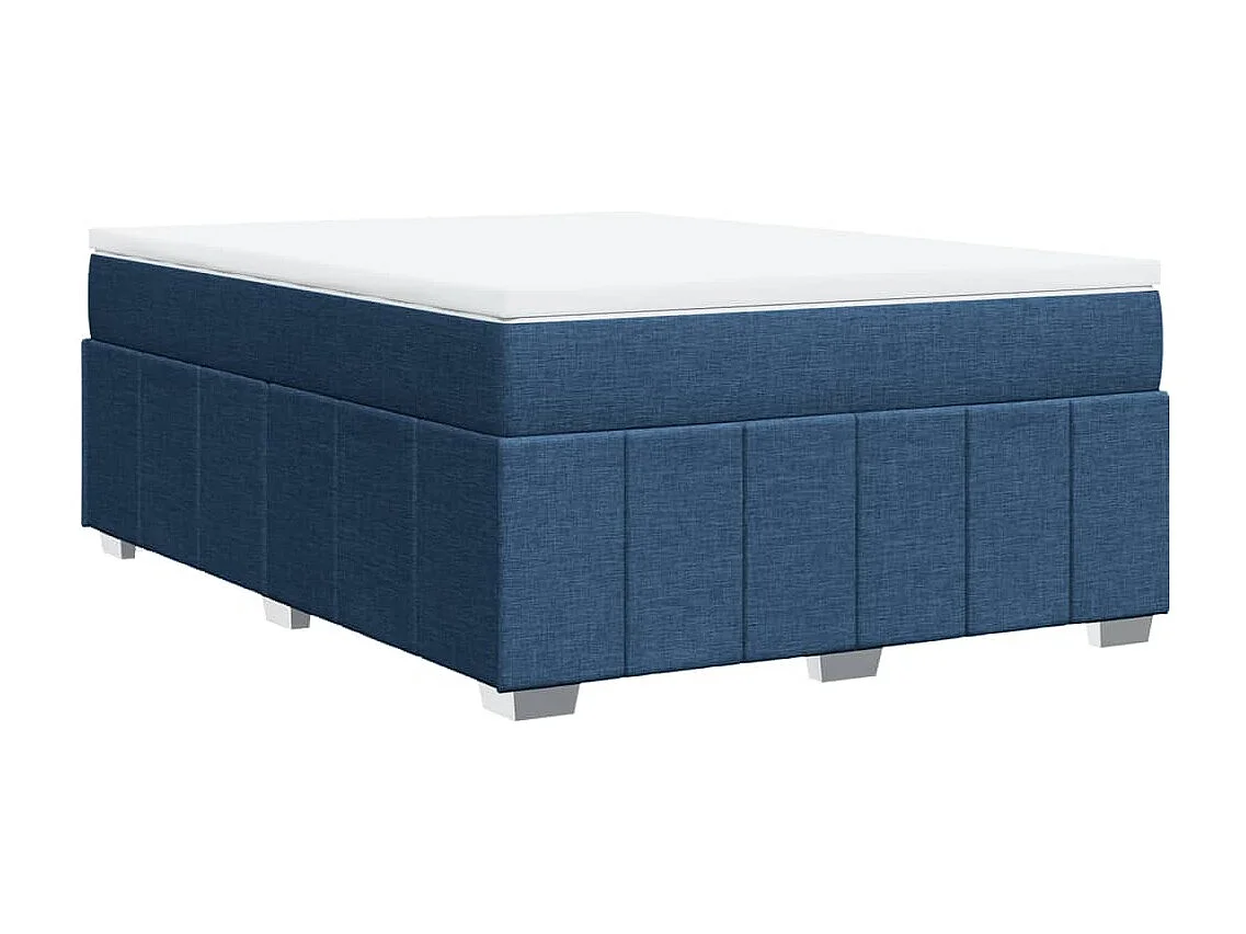 Boxspring met matras stof blauw 160x200 cm