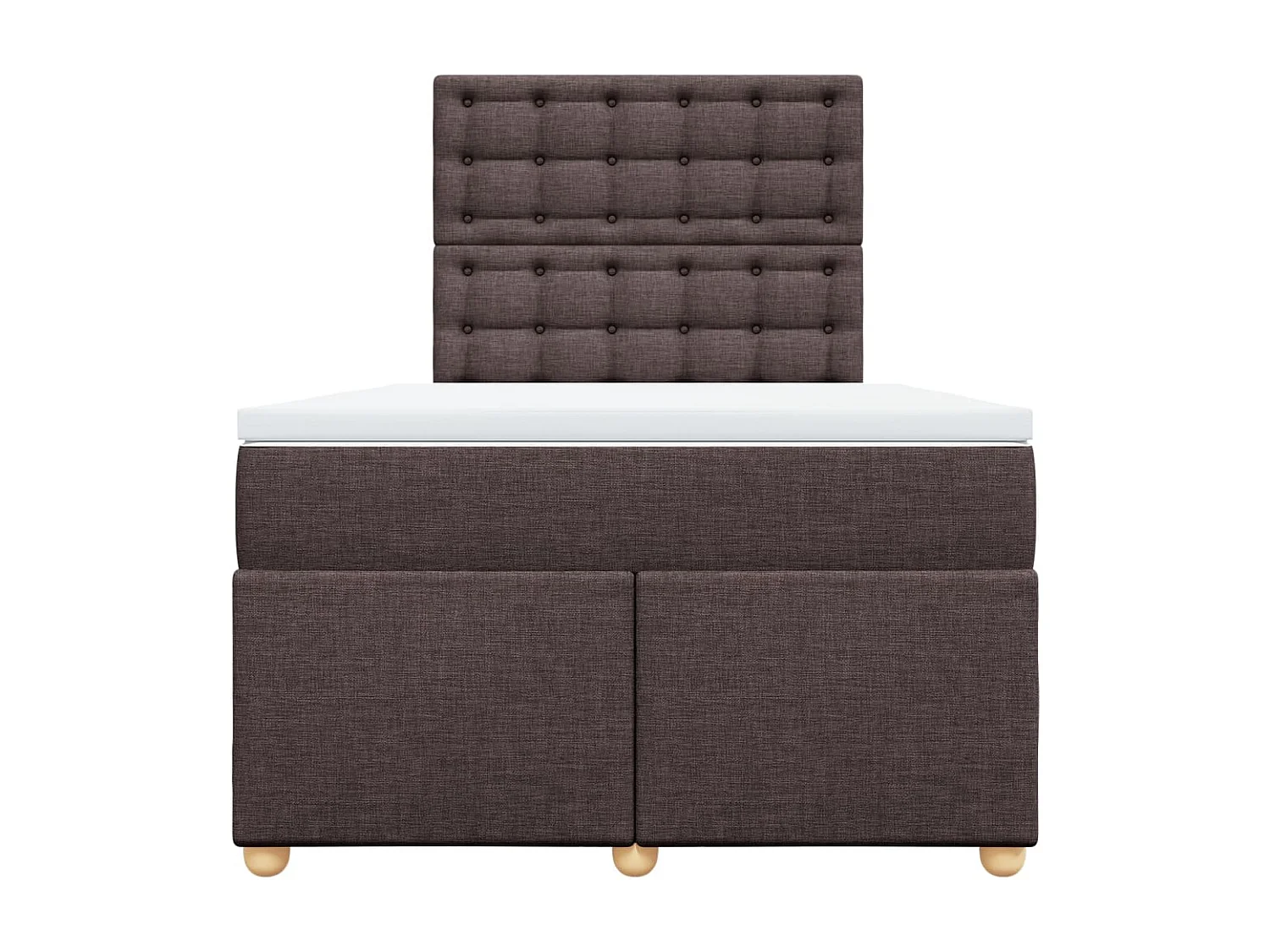 Sommier à lattes de lit avec matelas Marron foncé 120x200 cm