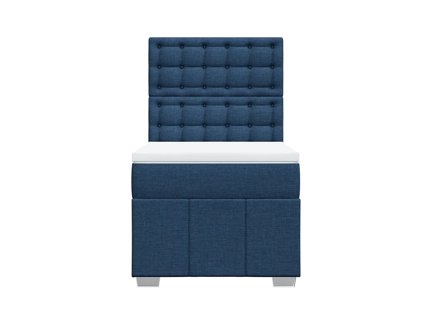 Cama com molas/colchão 100x200 cm tecido azul