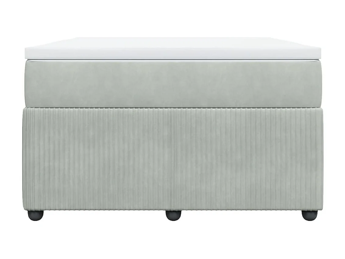Sommier à lattes de lit et matelas Gris clair 120x200cm Velours
