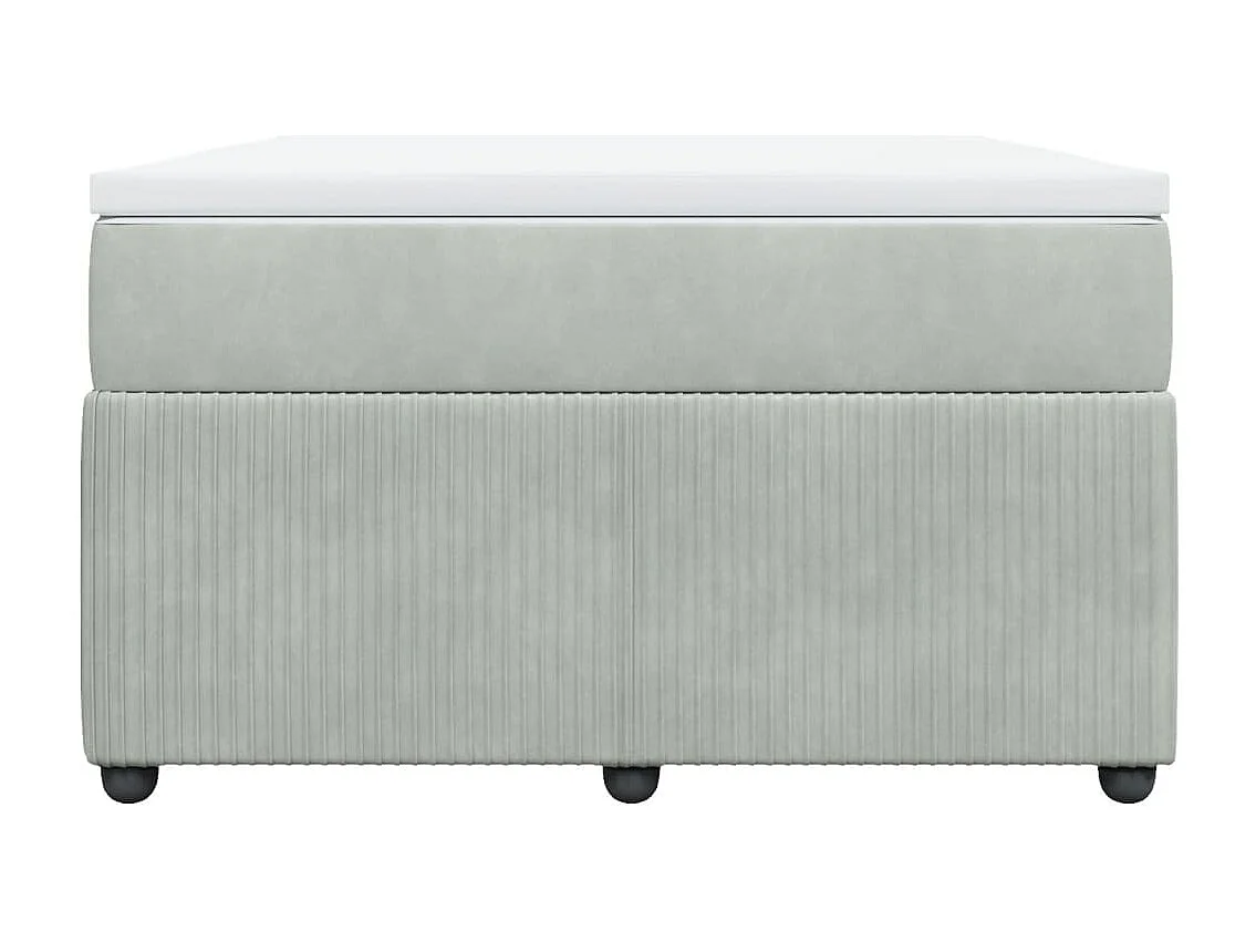 Sommier à lattes de lit et matelas Gris clair 120x200cm Velours