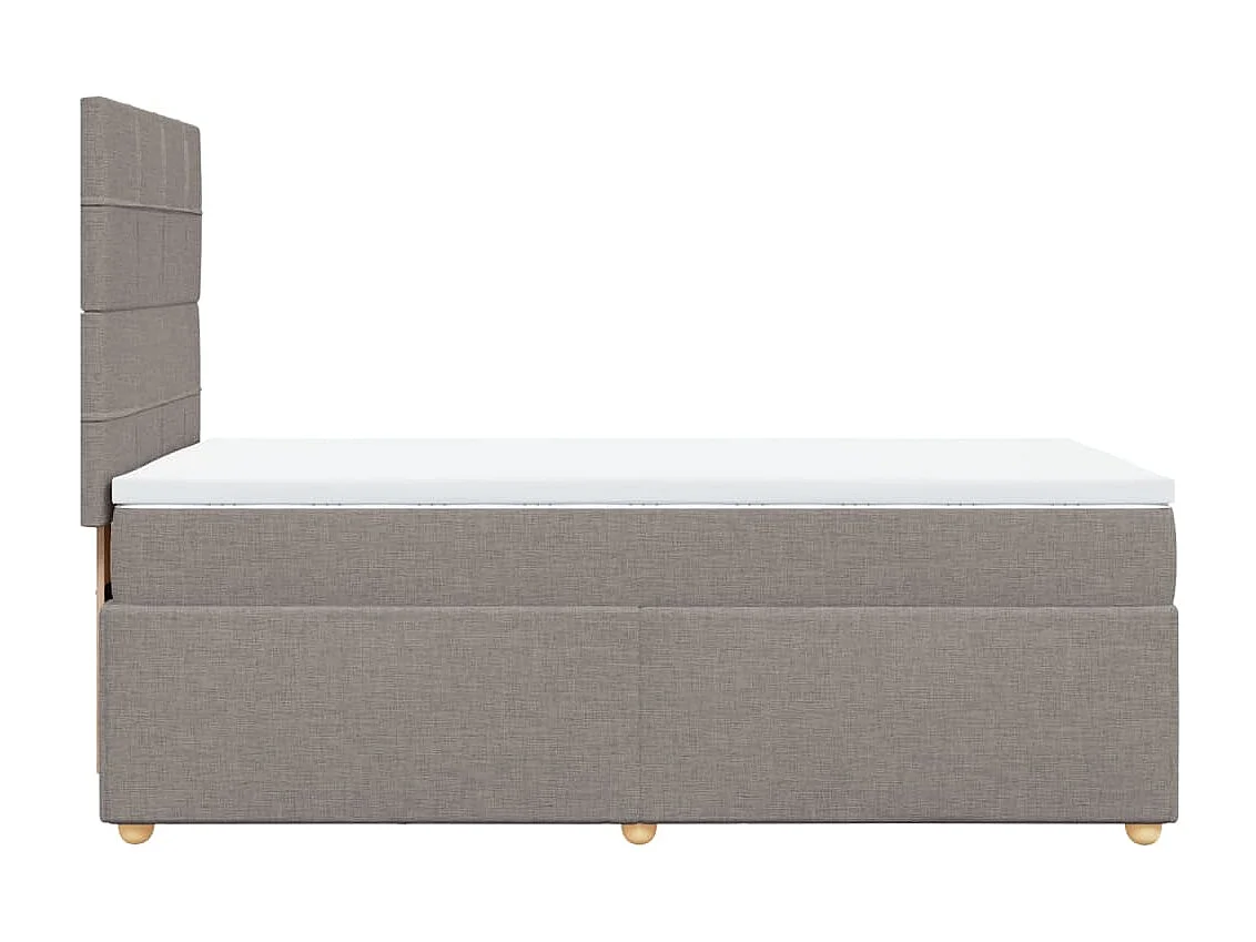 Sommier à lattes de lit avec matelas Taupe 90x200 cm Tissu
