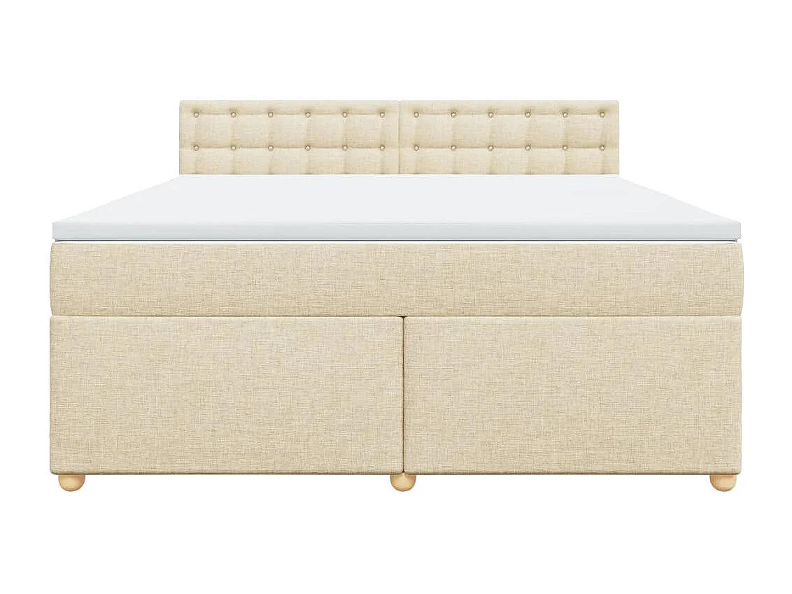 Cama com molas/colchão 180x200 cm tecido cor creme