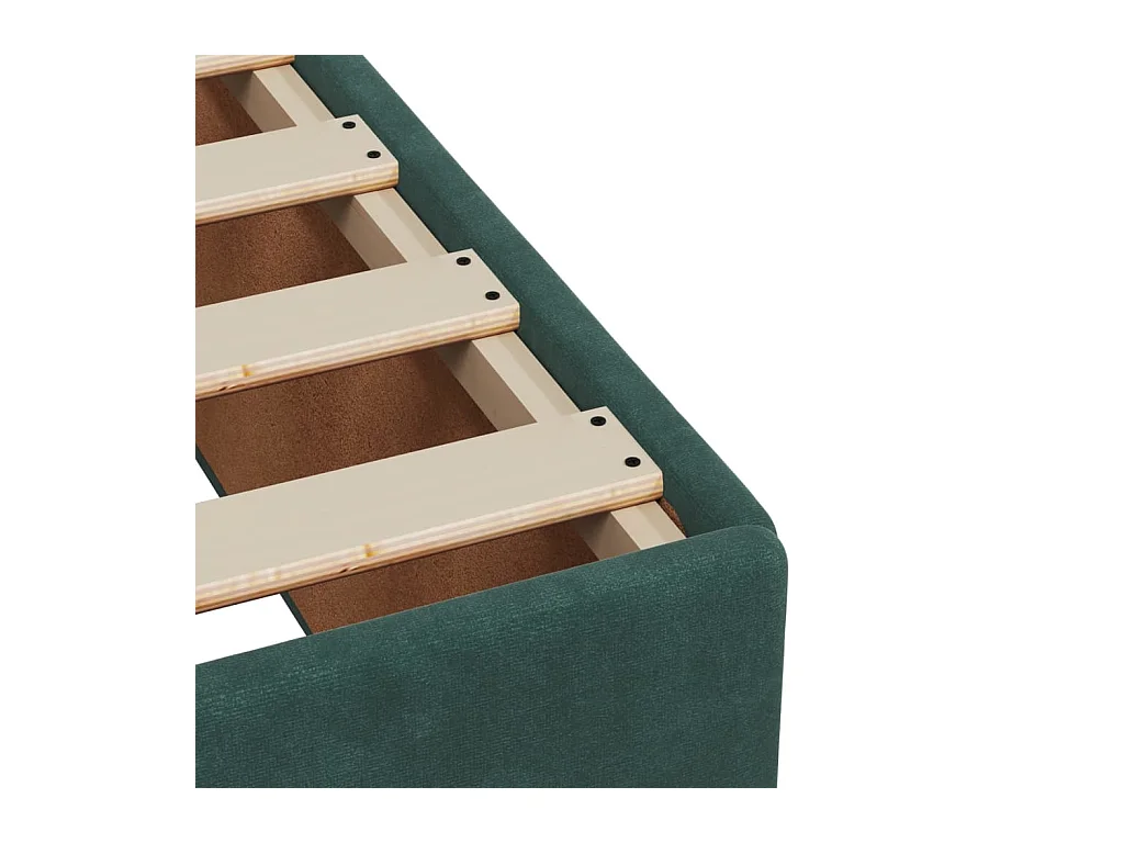 Sommier à lattes de lit avec matelas Vert foncé 90x200 cm