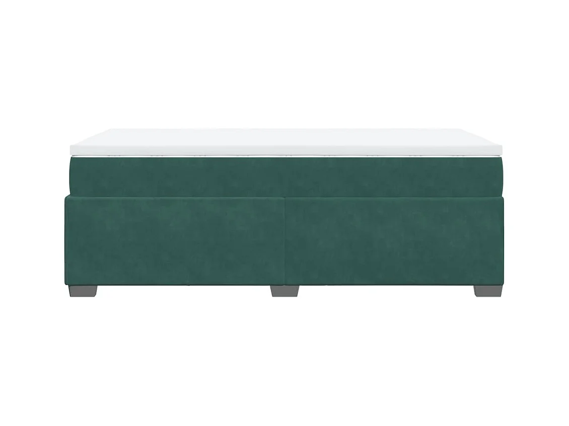 Sommier à lattes de lit avec matelas Vert foncé 90x200 cm