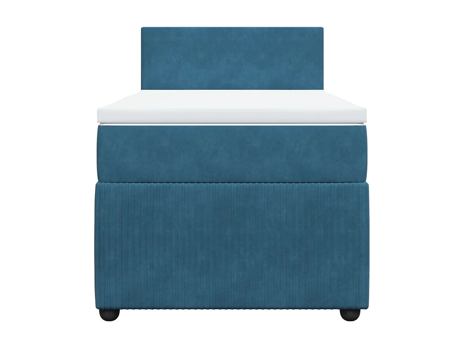 Cama boxspring com colchão 90x190 cm veludo azul