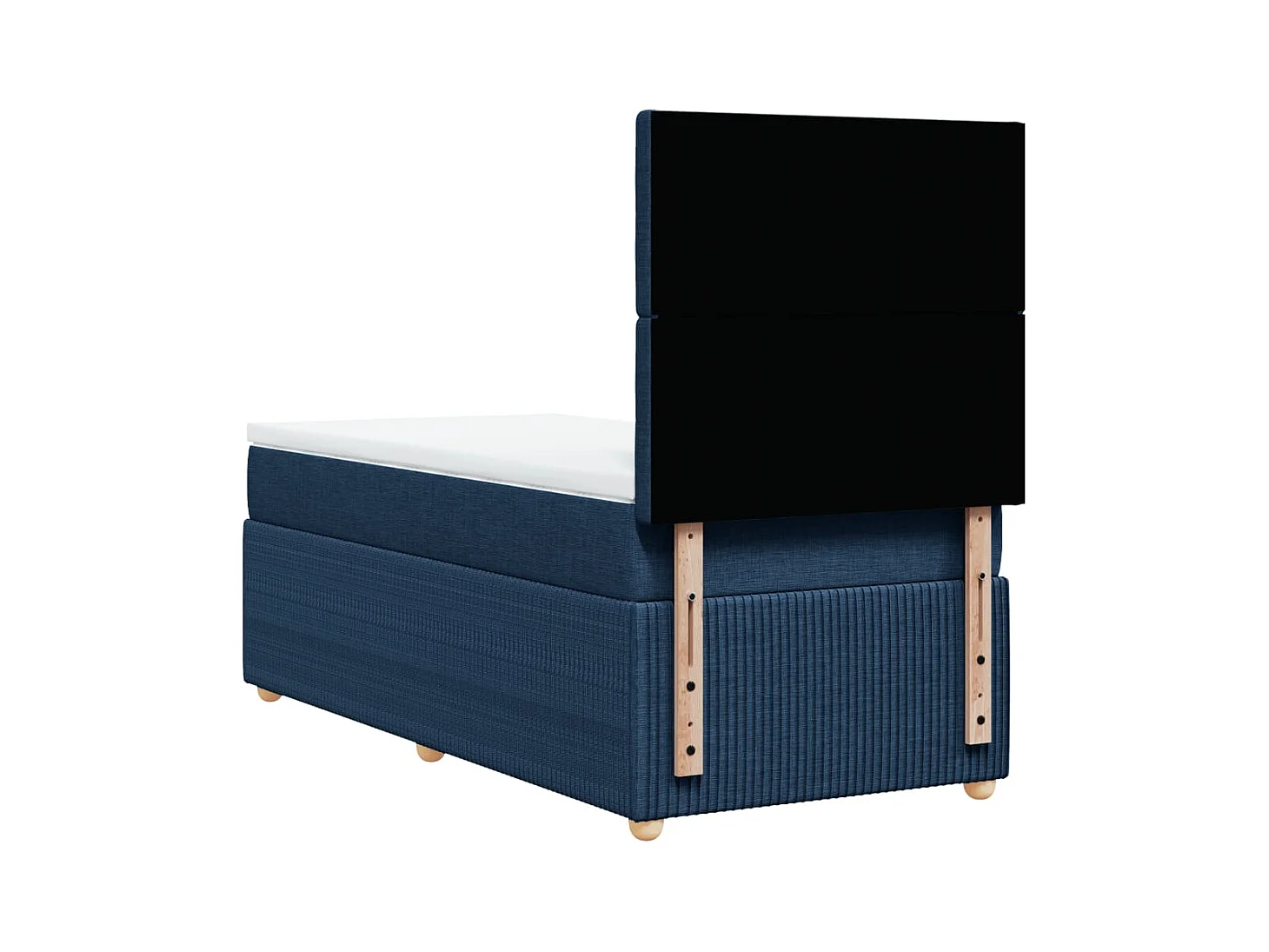 Sommier à lattes de lit avec matelas Bleu 90x200 cm Tissu