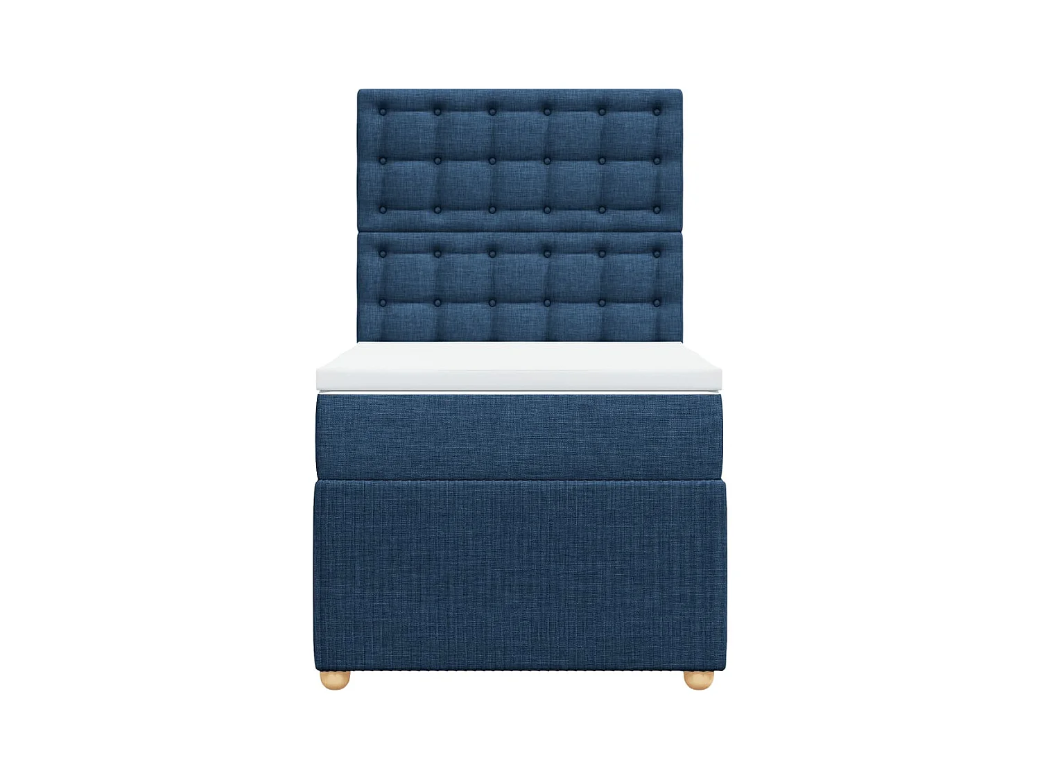 Sommier à lattes de lit avec matelas Bleu 90x200 cm Tissu