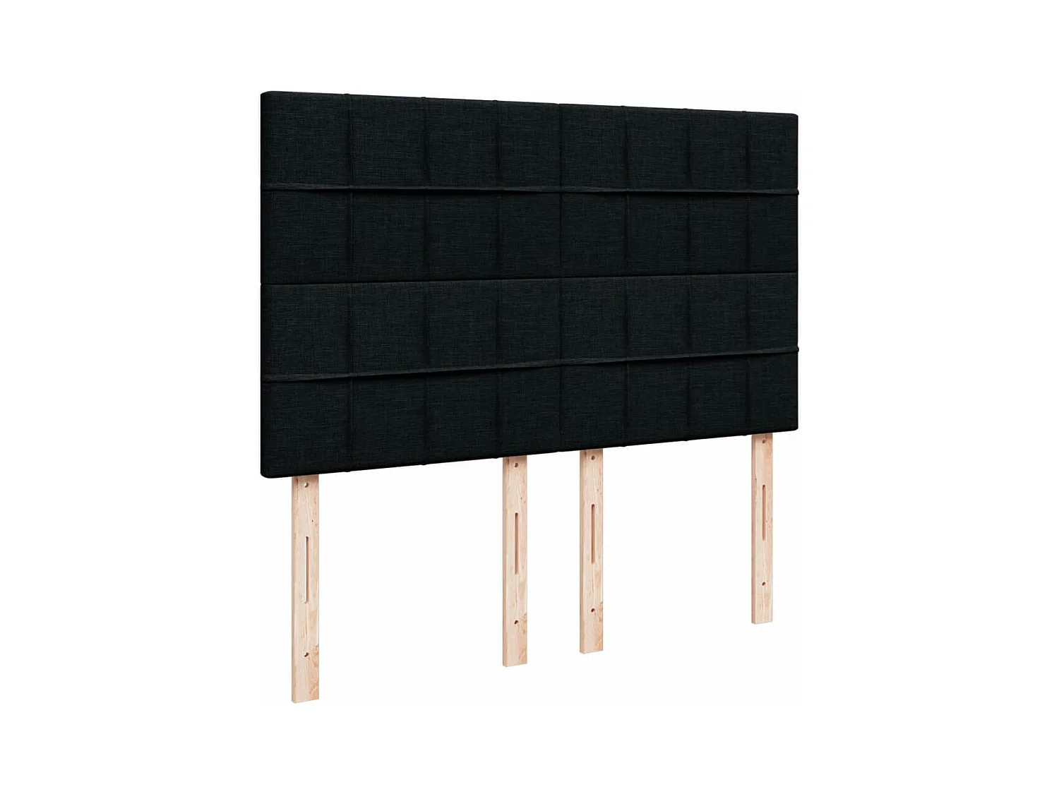 Sommier à lattes de lit avec matelas Noir 140x200 cm Tissu