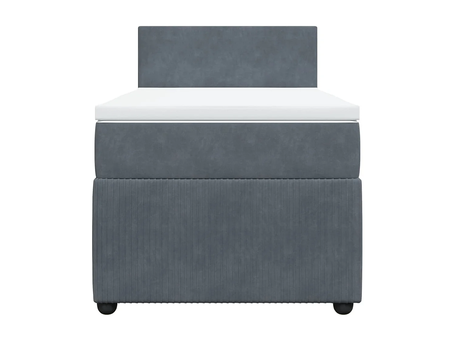 Boxspring met matras fluweel donkergrijs 80x200 cm