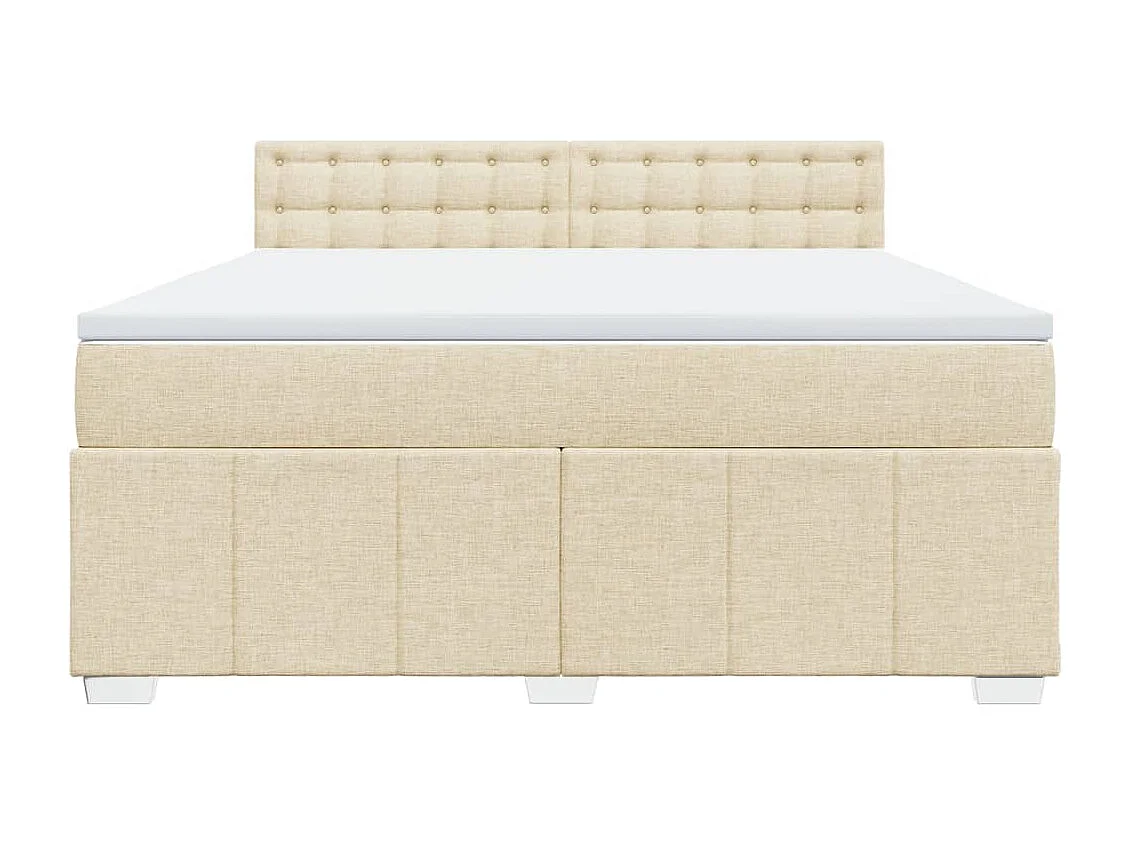 Cama com molas/colchão 180x200 cm tecido cor creme