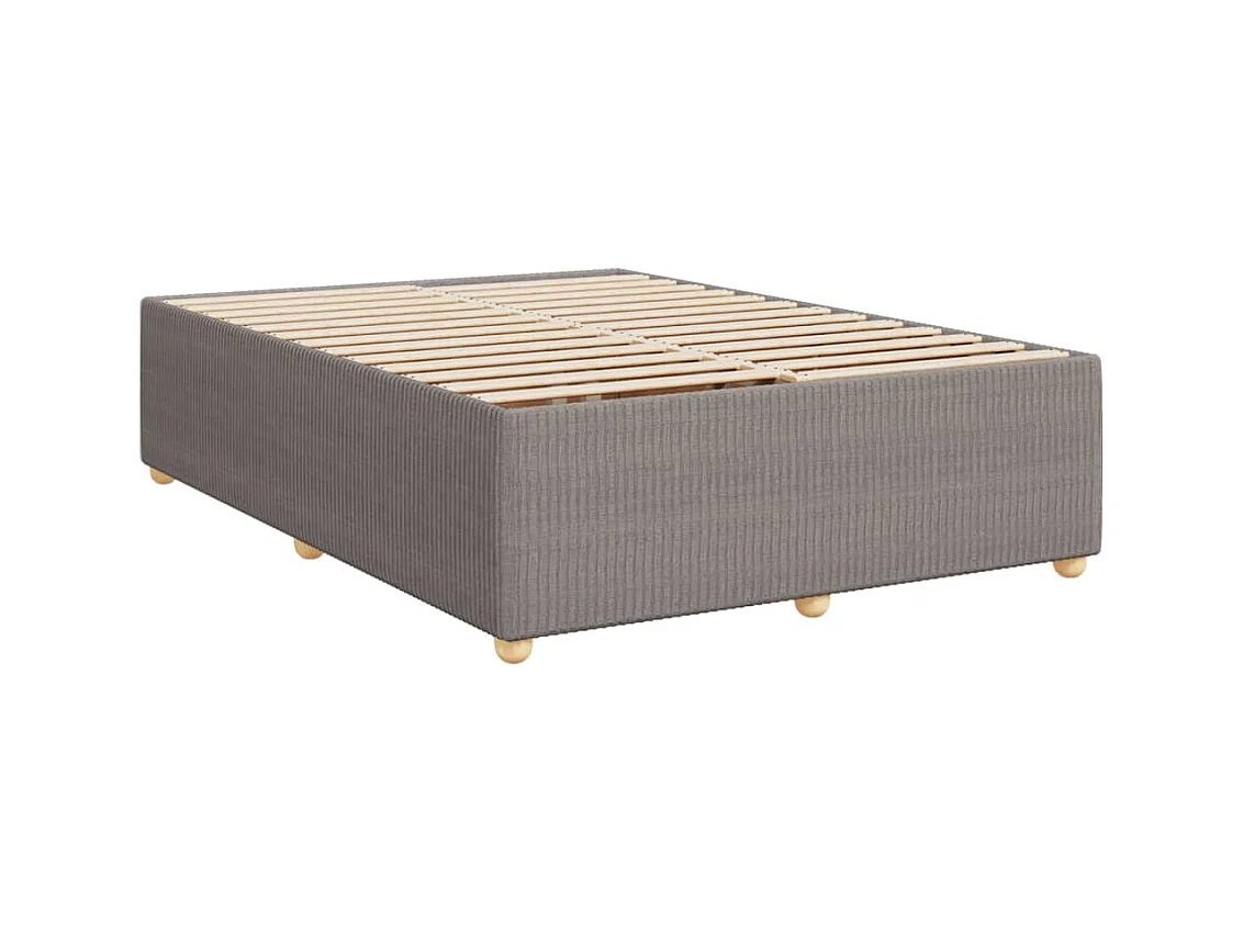 Sommier à lattes de lit avec matelas Taupe 140x190 cm Tissu