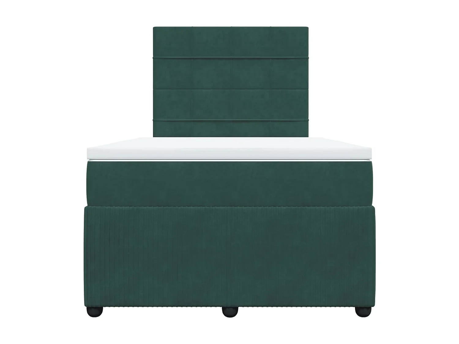 Boxspring met matras fluweel donkergroen 120x190 cm