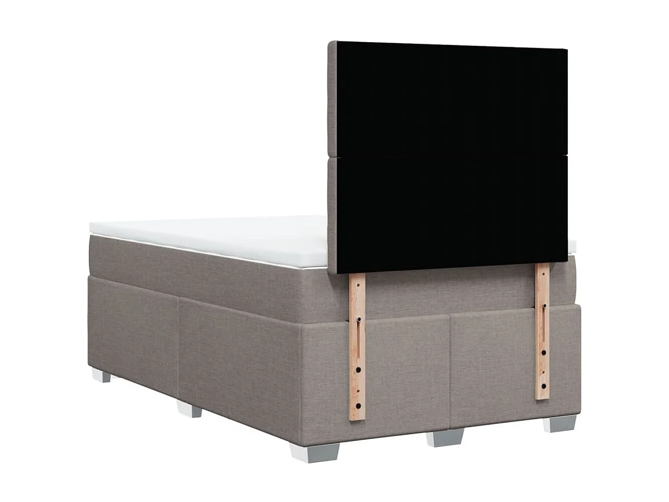 Boxspring met matras stof taupe 120x190 cm