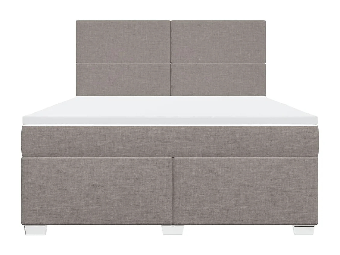 Sommier à lattes de lit avec matelas Taupe 180x200 cm Tissu