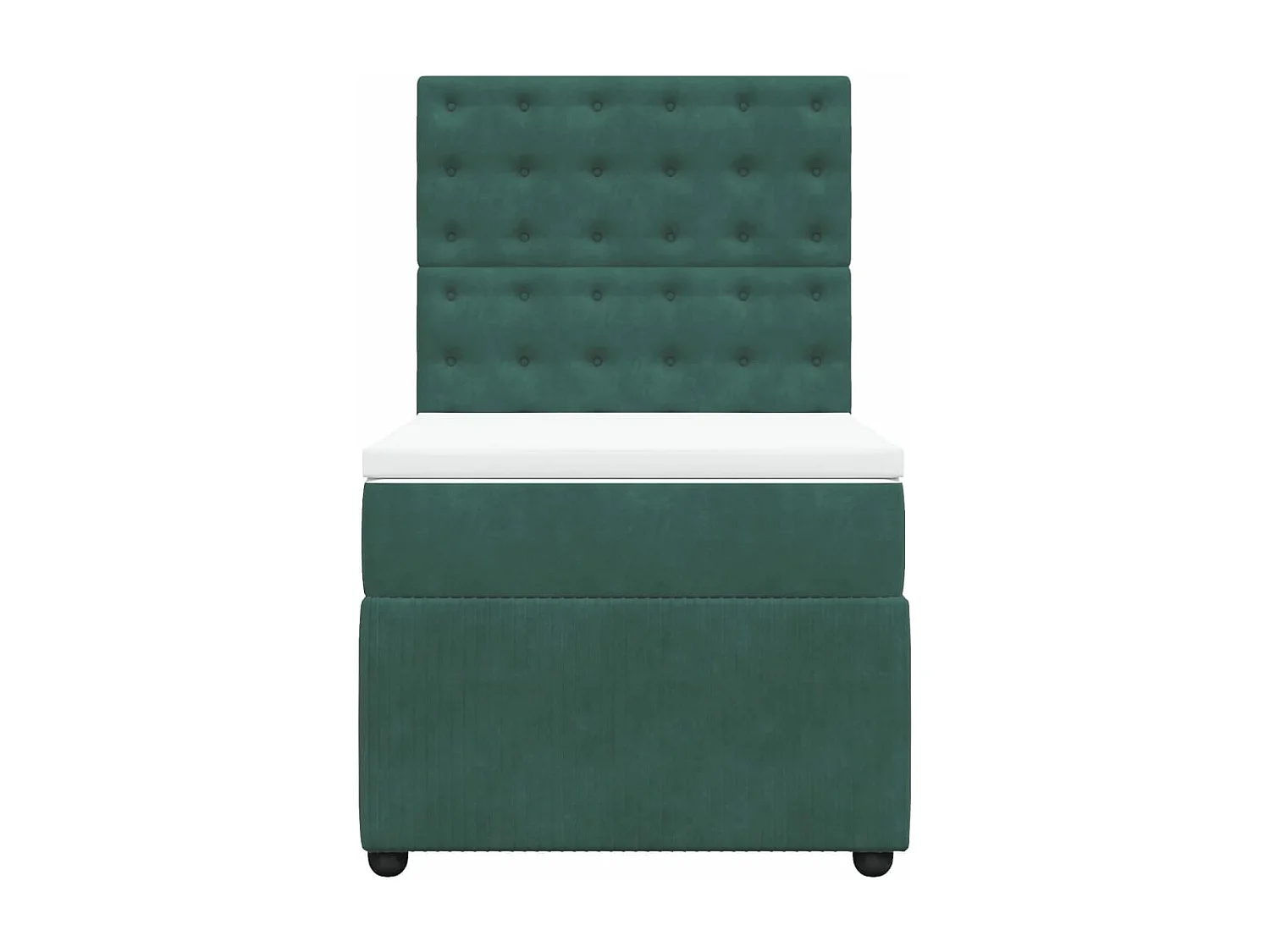 Sommier à lattes de lit avec matelas Vert foncé 90x200 cm