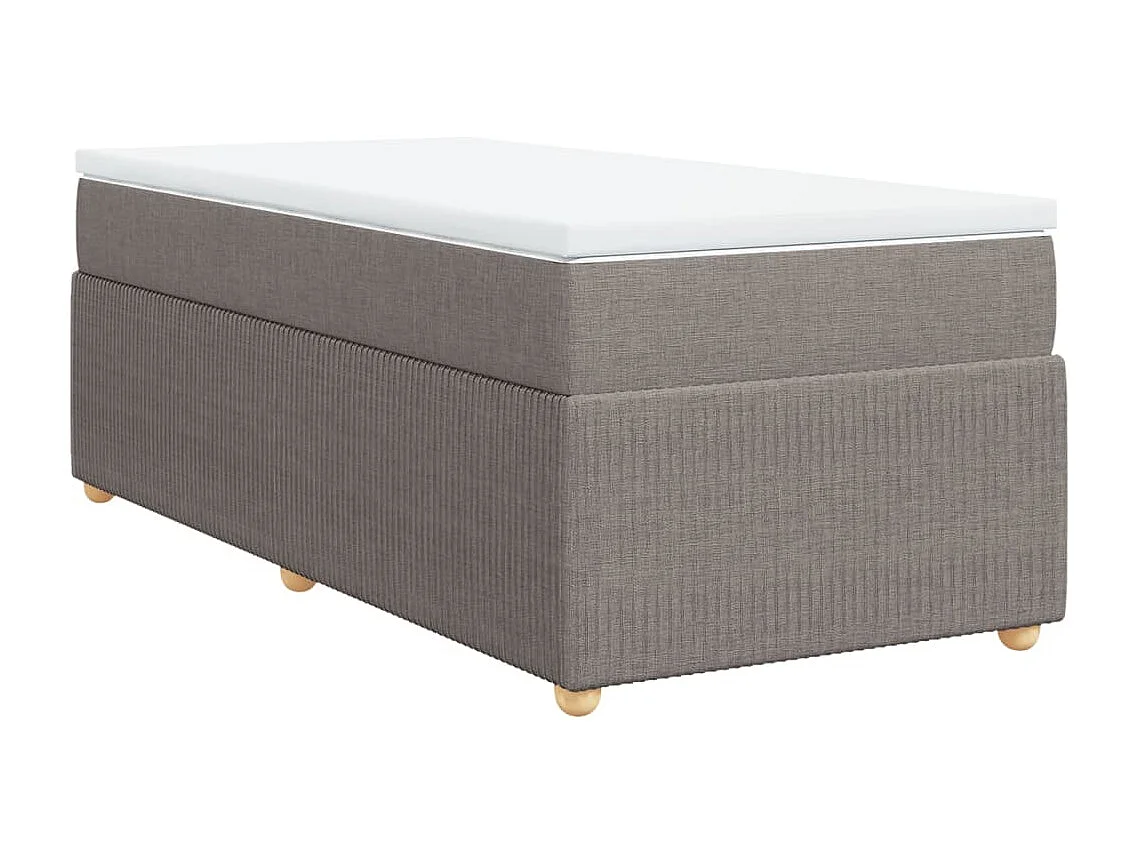 Sommier à lattes de lit avec matelas Taupe 90x200 cm Tissu