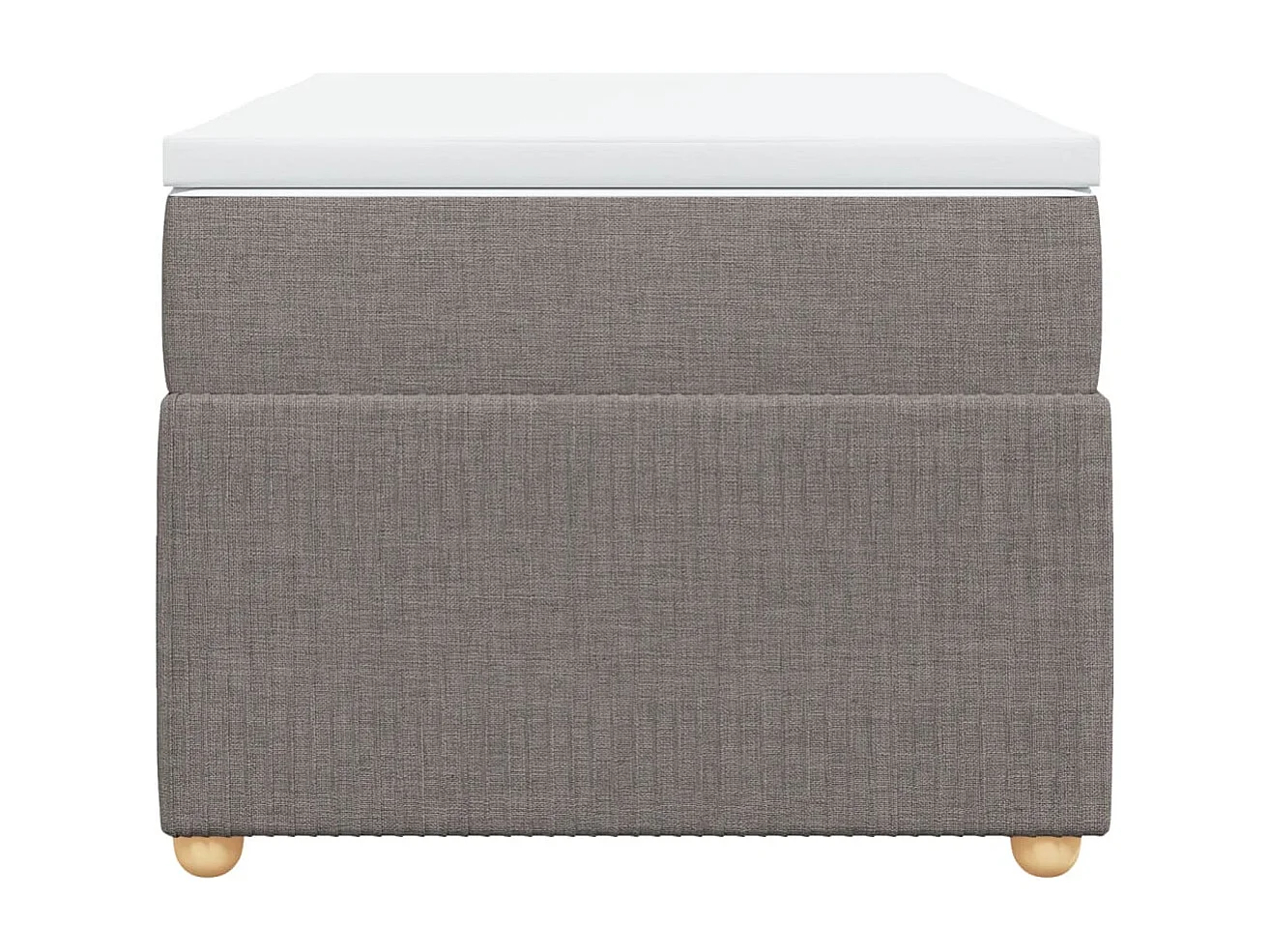 Sommier à lattes de lit avec matelas Taupe 90x200 cm Tissu