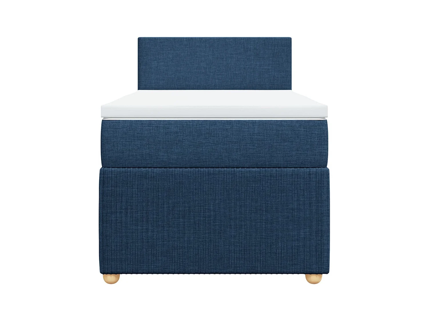 Sommier à lattes de lit avec matelas Bleu 90x190 cm Tissu